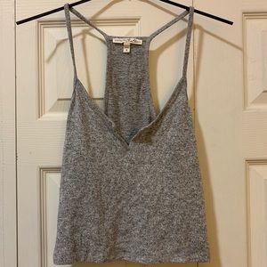 Express Cropped Gray Tank